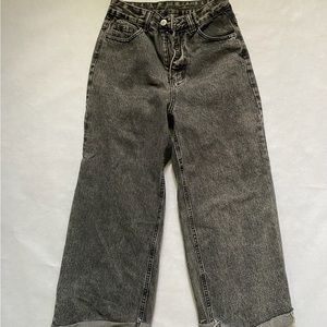 Black denim baggy jeans